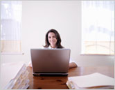 photo of woman with laptop